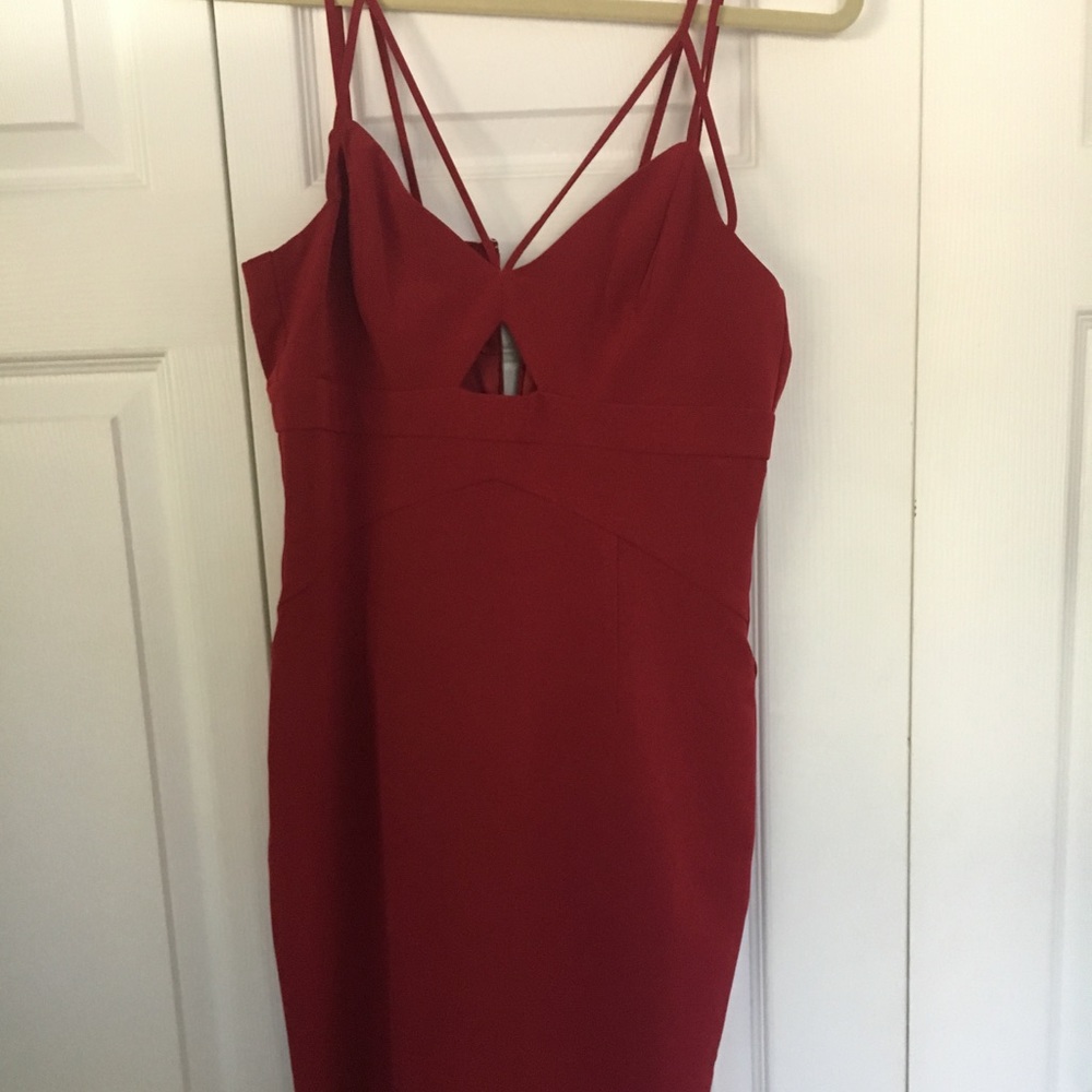 Bardot Red Dress Strappy - Picture 1 of 2